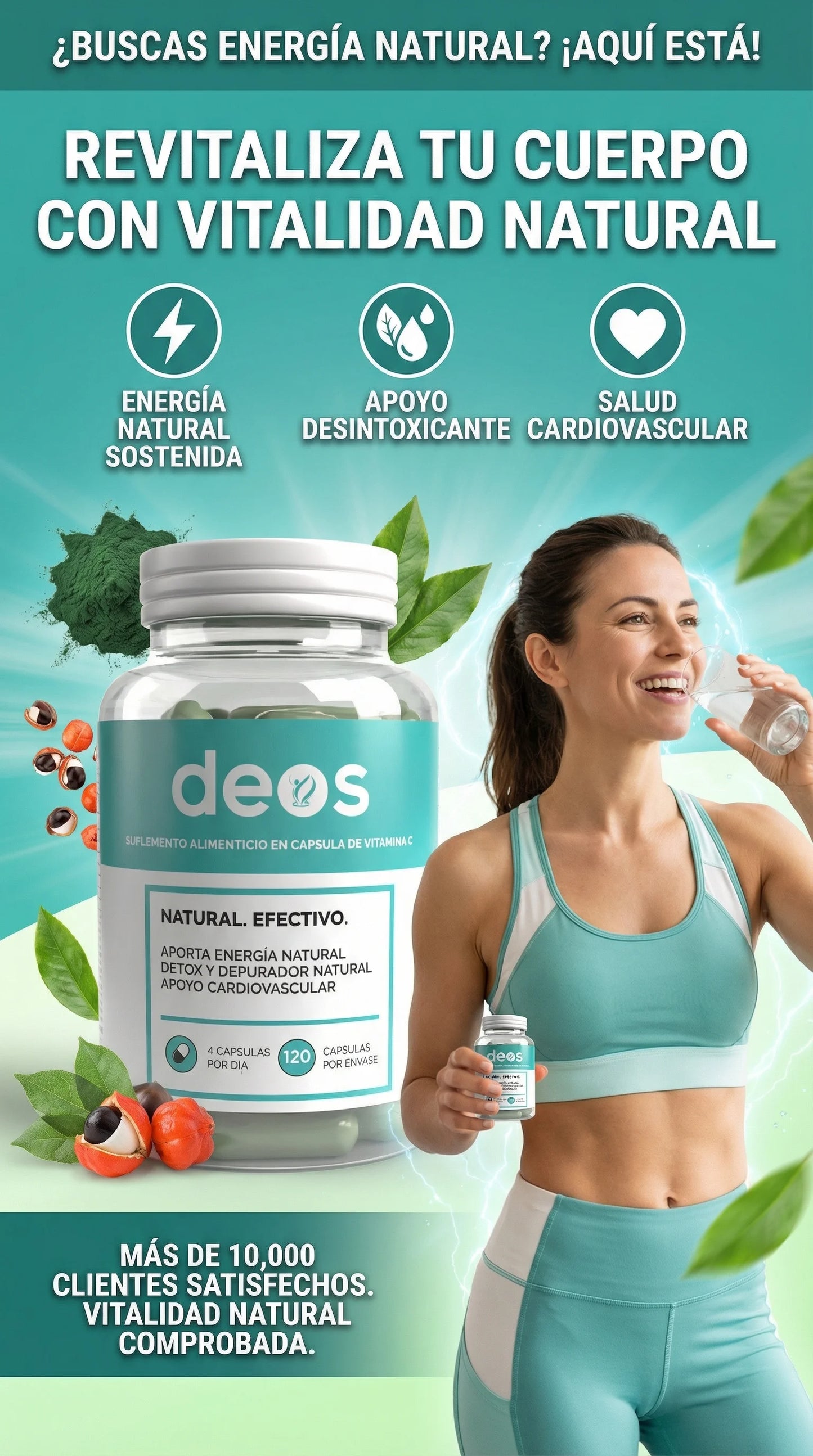 DEOS – Suplemento alimenticio en cápsulas con Vitamina C