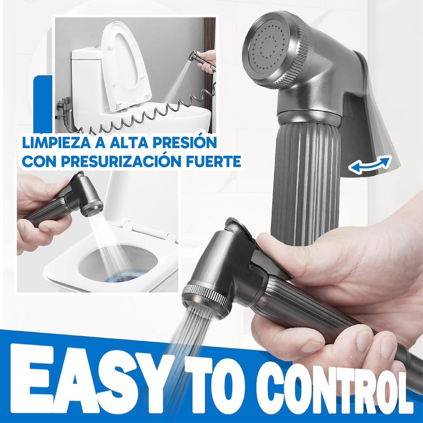 Ducha Higienica con Manguera y Válvula Doble Power Flush