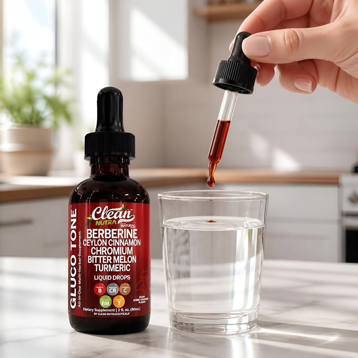 Gotas Gluco Tone · Berberina + Canela