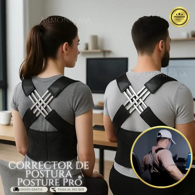 CORRECTOR DE POSTURA AJUSTABLE 2 EN 1