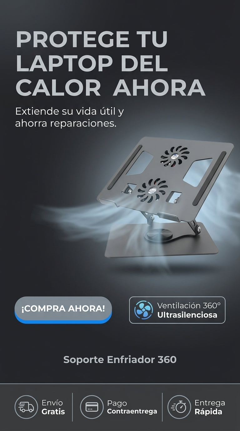 SOPORTE ENFRIADOR DE LAPTOP 360